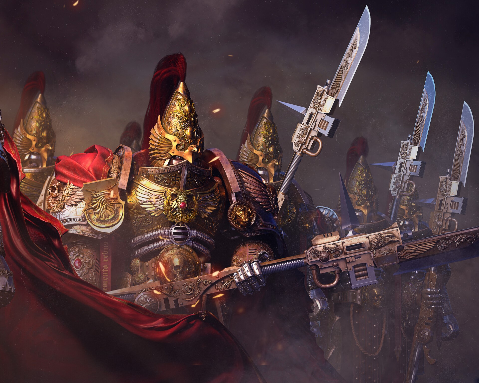 Guardian Spear WH40K VN   Dmitriy Mironov Adeptus Custodes Artwork 